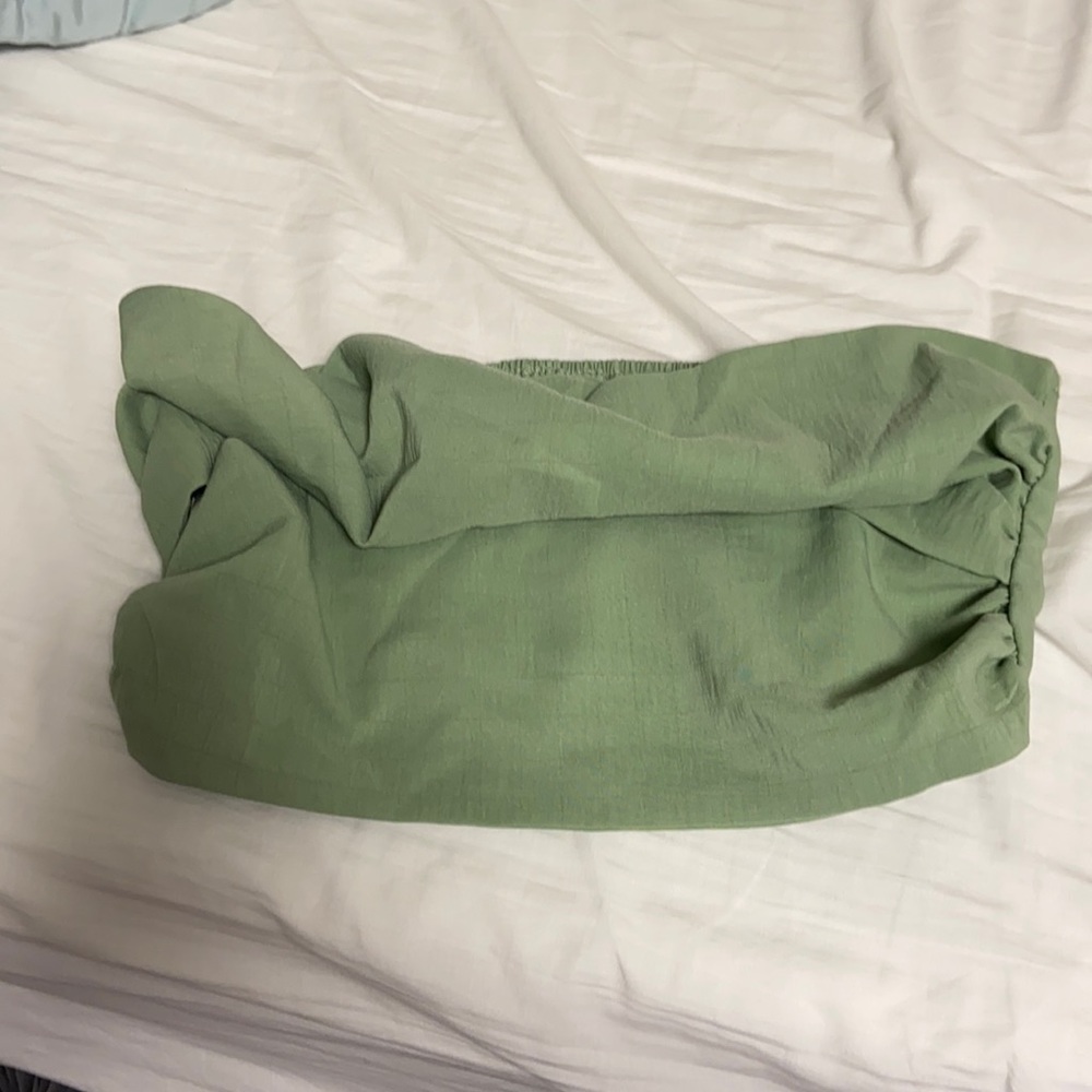 Shein SXY twist front solid top green